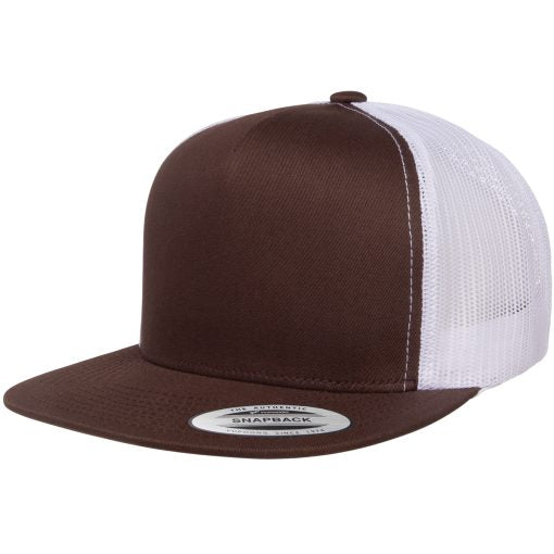YP 6006 Flat Billed Trucker Hat - Custom Embroidery