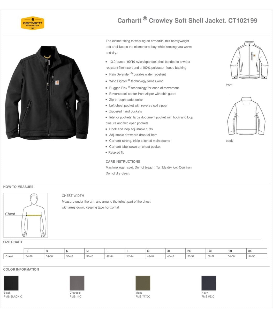 Carhartt Crowley Soft Shell Jacket - Western Skies Design Company