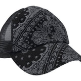 CC Beanie Crisscross High Ponytail Ladies Hat Paisley Meshback - Western Skies Design Company