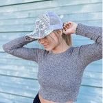 CC Beanie Crisscross High Ponytail Ladies Hat Paisley Meshback - Western Skies Design Company